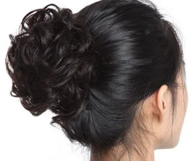 Kudrnatý drdol příčesek z pravých vlasů